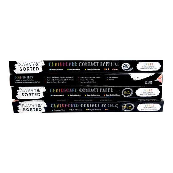 4 Boxes 8ft Chalkboard Contact Paper Self-Adhesive DIY Crafts Removable New - Picture 1 of 8